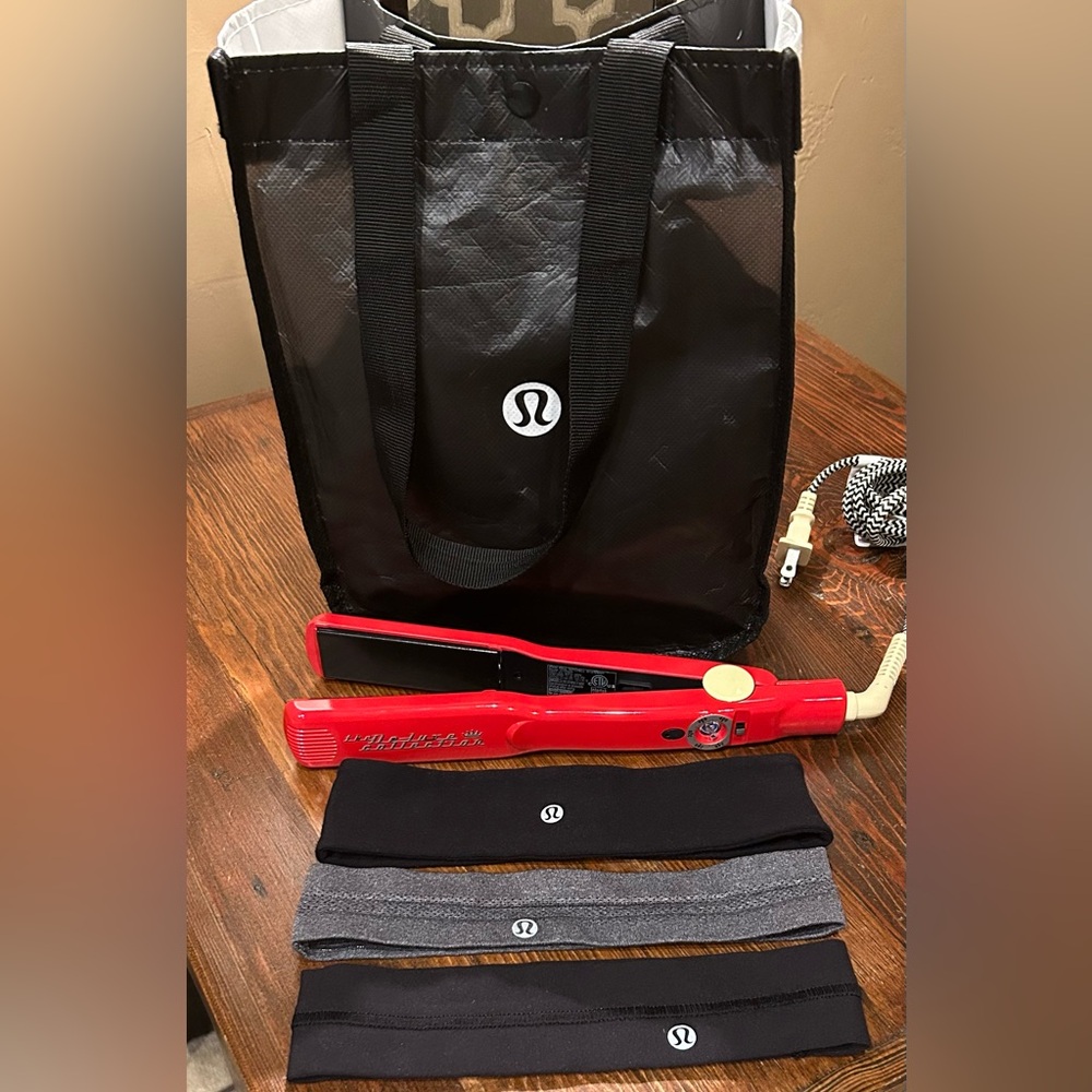 Lululemon headbands & Paul Mitchell flat iron bundle